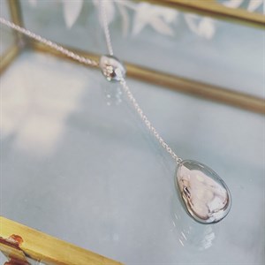 Dangling Ellipse halskæde i sølv fra Mads Z -  2120029